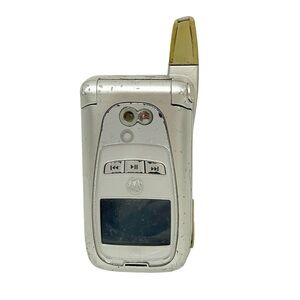 Motorola i series i870 Silver ( Nextel ) Rare PTT iDEN Cellular Flip‎ Phone
